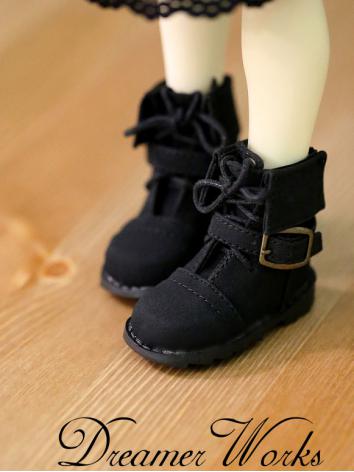 ドール靴 BJD　MSDサイズ人形用　黒色