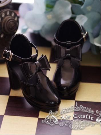 ドール靴 BJD用　SDサイズ人形用　ハイヒール　黒色...