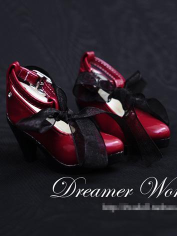 ドール靴 SDサイズ人形用 赤色