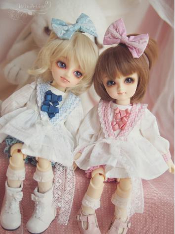 ドール衣装 YSDサイズ人形用 女用 ワンピース ピンク/ブルー/グリーンあり