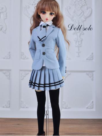 ドール服 SD/DD/MSDサイズ人形用 制服 女用 ブルー/灰色/深い灰色あり