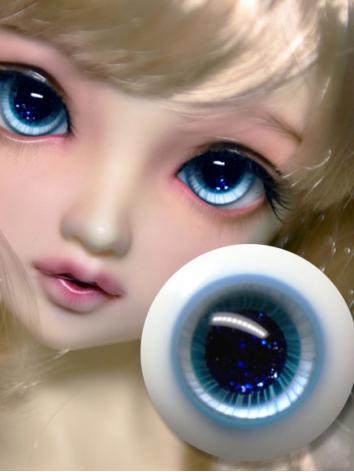 球体関節人形用 グラスアイ ブルー 16mm三白眼