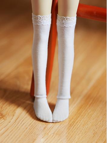 ドール靴下 SD/MSDサイズ人形用 ホワイト