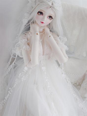 ドール用服 ドレス ホワイト SD/MSDサイズ人形用 女性用