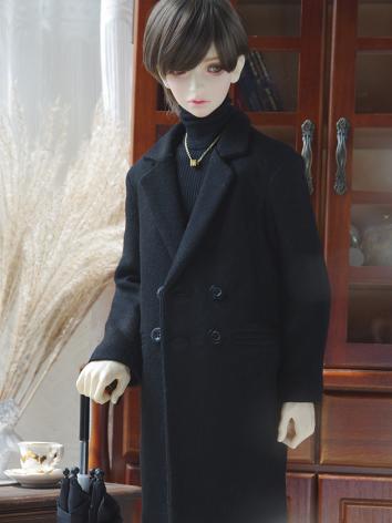 ドール用服 コート　ホワイト/ブラック/ベージュ　70cm/SD17/POPO68サイズ人形用