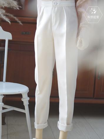 ドール用服 ズボン ホワイト/ブラック SD17/POPO68サイズ人形用