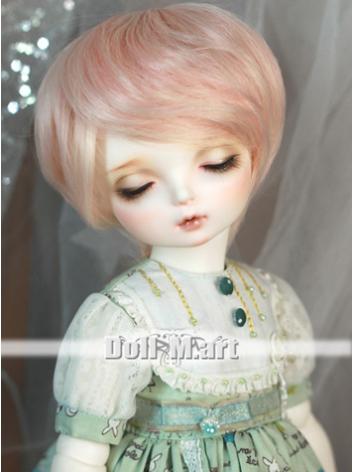 ドール用ウィッグ SDサイズ人形用ウィッグ ショット髪 ピンク/ゴールド/ブラウン/ブラック