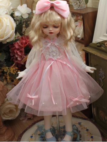 ドール用 ワンピース SD/MSD/幼SD/Blytheサイズ人形用 女用 ピンク