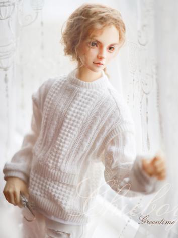 BJDドール用 ホワイトセーター 上着 SD17/70cmサイズ人形通用