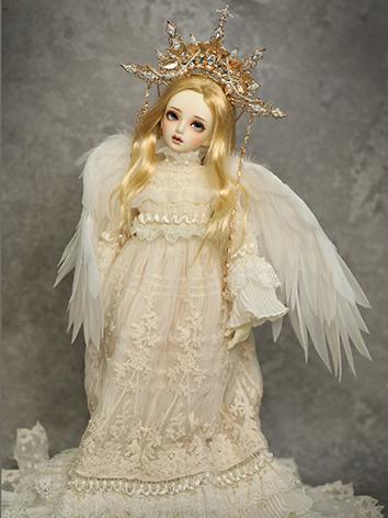 BJD ドール用 翼 天使の羽 ホワイト 幼SD/MSD/SDサイズ人形用 球体関節人形
