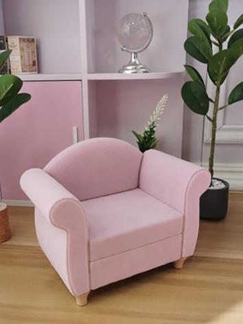 BJDドール用 家具 シングルソファー 撮影道具 ピンク YOSDサイズ人形用
