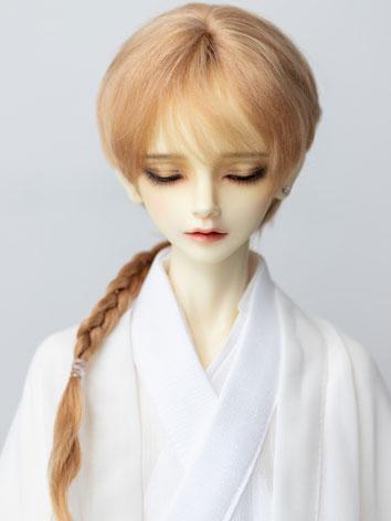 BJDドール用 ウィッグ 編みウィッグ オレンジ ホワイト SDサイズ人形用