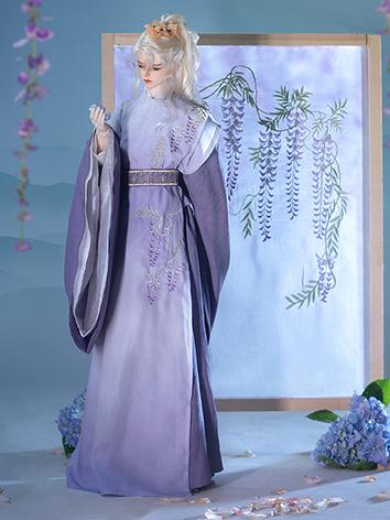 BJD ドール用 古代衣装セット【紫玉楼】パープル SD/74cmサイズ人形用