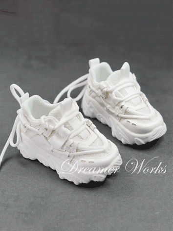 BJD DOLL ドール用 お靴 ホワイト 運動靴 MSD/SD/70cmサイズ人形用