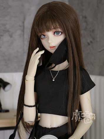 BJDドール用衣装 Ｔシャツ 半袖 ブラック SD16/MSD女の子/SD女の子サイズ人形用