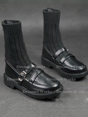 BJD DOLL ドール用 お靴 ブラック MSD/SD/70cm/ID75サイズ人形用