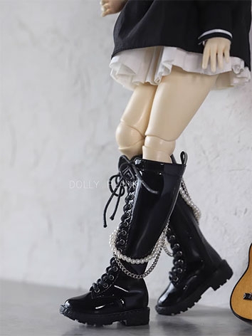 ドール用お靴 皮革靴 ブラック MSD/SDサイズ人形用　BJD DOLL
