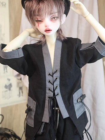 ドール用服 JK制服 スーツセット ブラック 70cm/SD/MSDサイズ人形用 男の子用