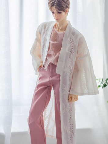 ドール用服 刺繍コート ホワイト POPO68/SD10女の子/Loongsoul73cmサイズ人形用A461 BJD
