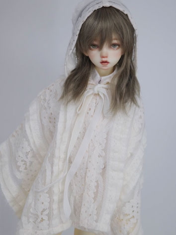 ドール用服 マント ホワイト POPO68/SD10女の子/Loongsoul73cmサイズ人形用A470 BJD