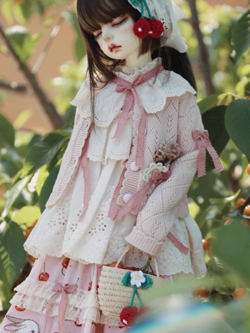 ドール用衣装 ドレス ワンピース ピンク 女の子用 SD/MSDサイズ人形用 BJD