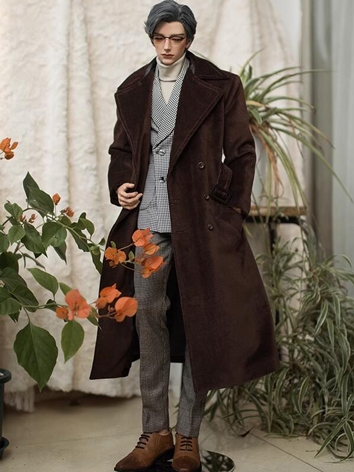 ドール用服 コート ブラウン スーツ衣装 男の子用 YC76/soomID75/75cm筋肉ありサイズ人形用