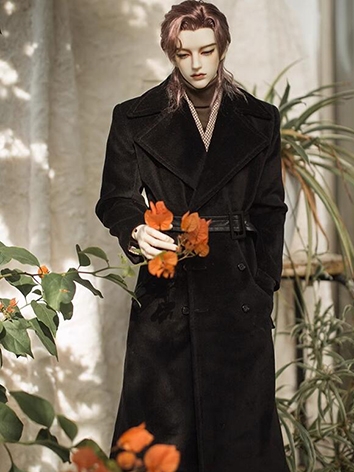 ドール用服 コート ブラック スーツ衣装 男の子用 YC76/soomID75/75cm筋肉ありサイズ人形用