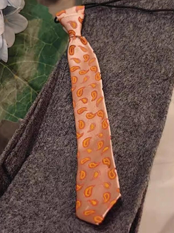 BJDドール用 ネクタイ オレンジ 68cm以上サイズ通用