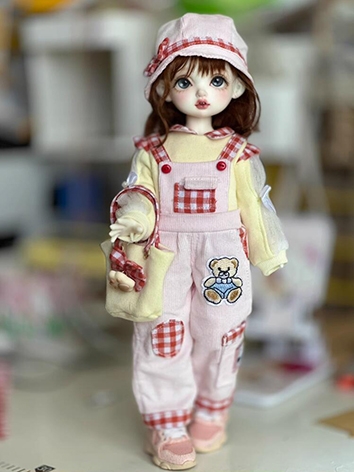 ドール用服 衣装セット ピンク 女用 YOSD/MSD/1/5/kumakoサイズ人形用