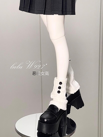 ドール用お靴 厚底 ローファー ブラック/ホワイト MSDサイズ人形用 球体関節人形用 BJD