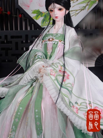 ドール用服 時代服 漢服 刺繍 女性用 SD/SD16サイズ人形用 BJD 绿映