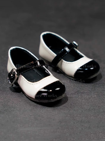 ドール用お靴 ブラック+ホワイト YOSD/MSDサイズ人形用 BJD DOLL