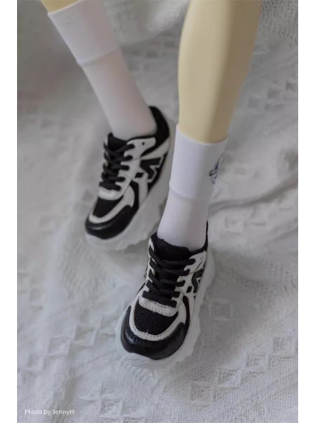 ドール用お靴 ブラック スニーカー 70cm/SD/MSDサイズ人形用 球体関節人形 BJD