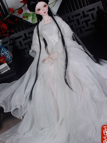 ドール用服 時代服 漢服 刺繍 ホワイト 女の子用 SD/SD16サイズ人形用 BJD   小龙女