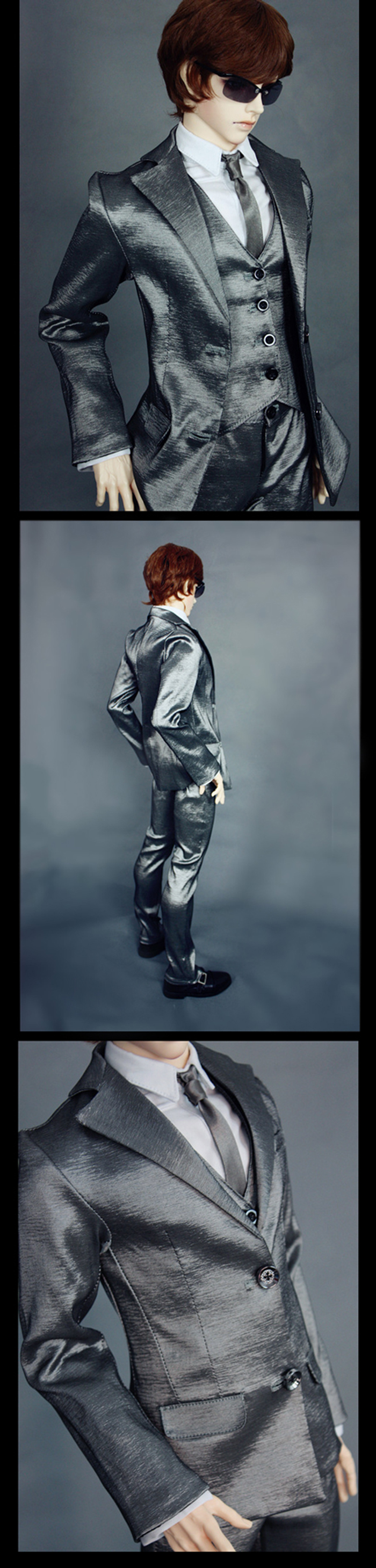 ドール衣装セット SOOM-ID/70cm/SD17/SD13/SD10サイズ人形用 Silver Suit for スーツセット