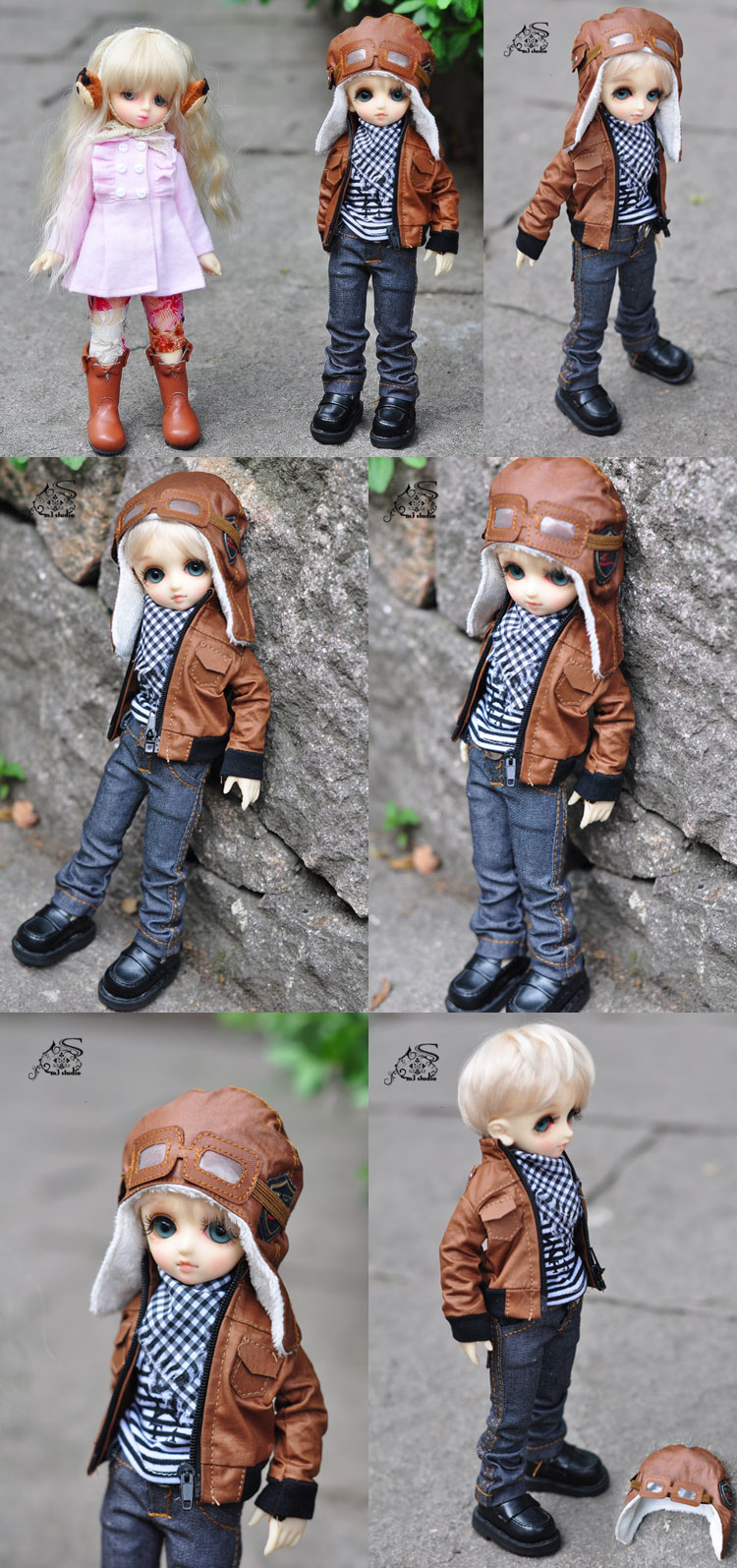 BJD Clothes pilot uniform for 70cm, SD Ball-jointed Doll 