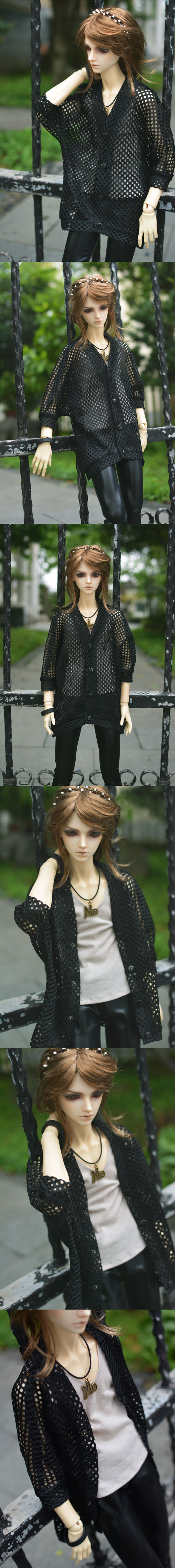 ドール服 70cm/SD/MSD/SOOM-IDサイズ人形衣装   A131 黒色　カーディガン