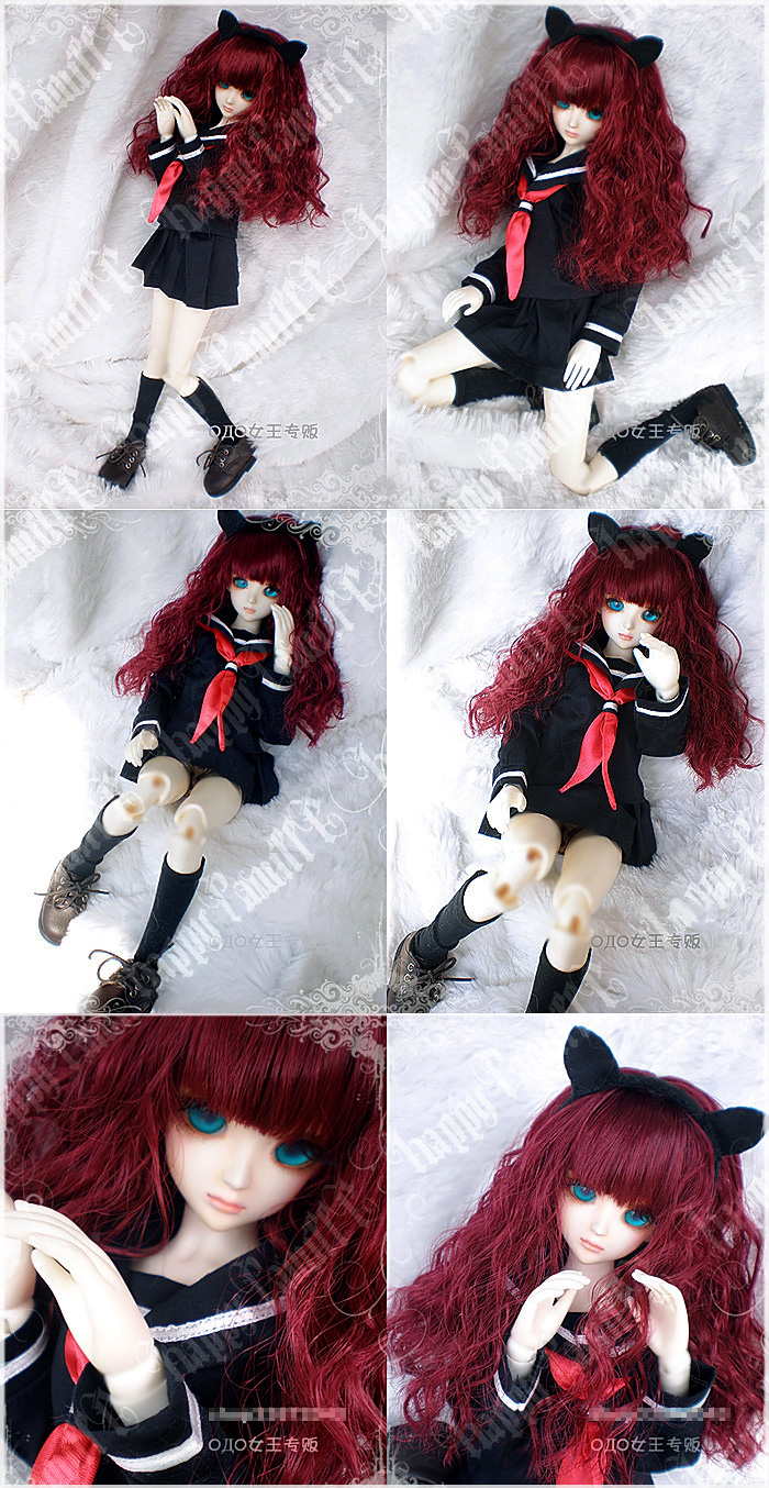 BJD Clothes Black student clothes for MSD/SD