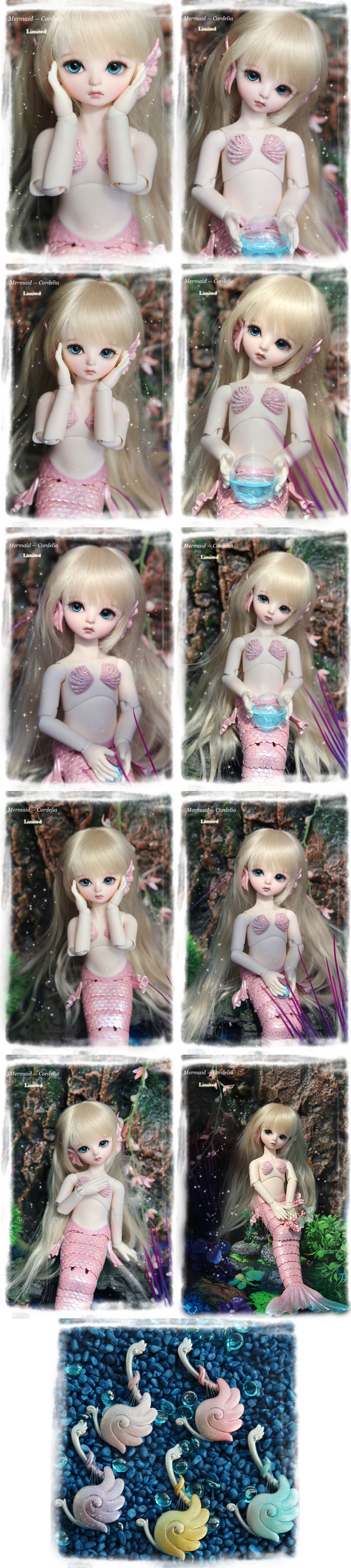 球体関節人形　BB人魚姫　 Mermaid-Cordelia