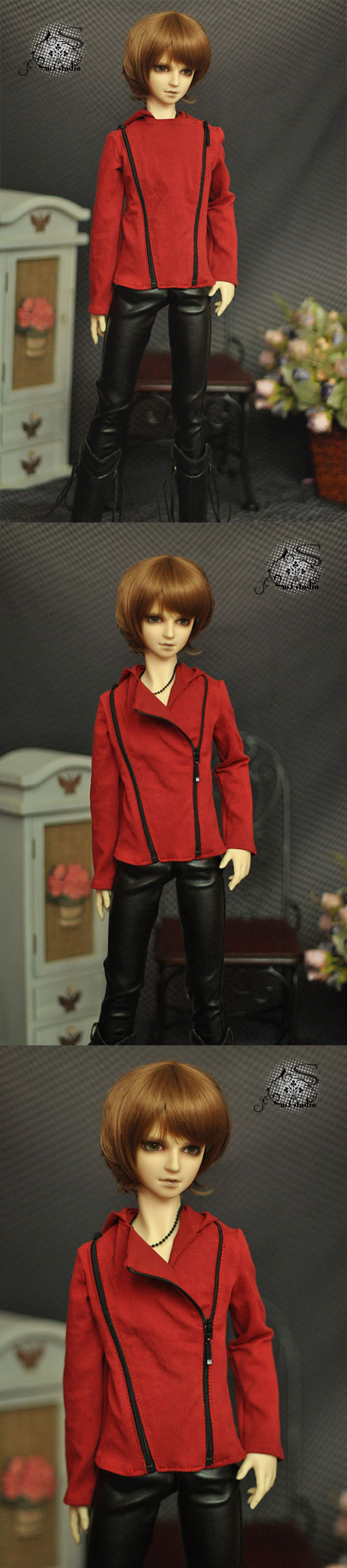 BJD Clothes red coat for 70cm/SD/MSD Ball-jointed Doll