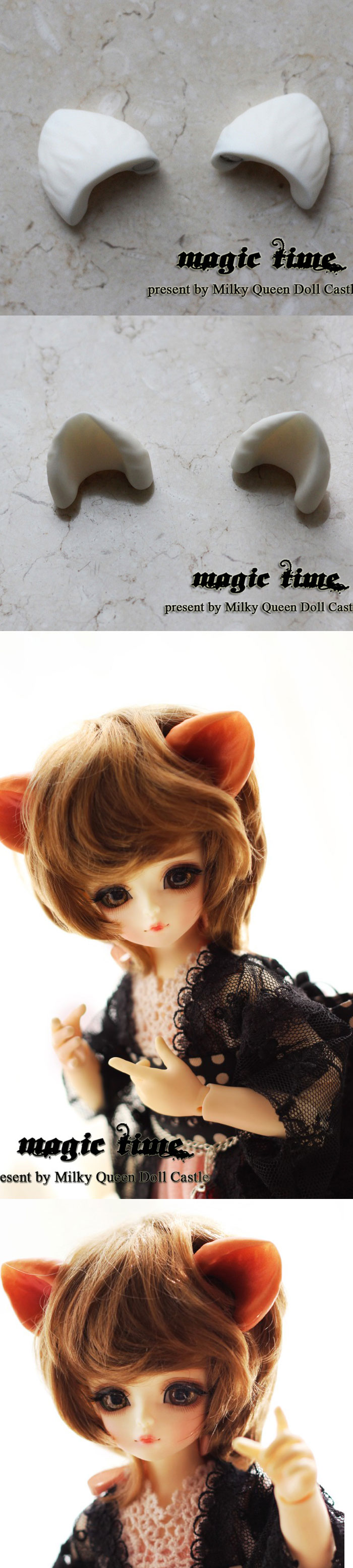 人形アイテム 　猫耳　幼SDサイズ人形用