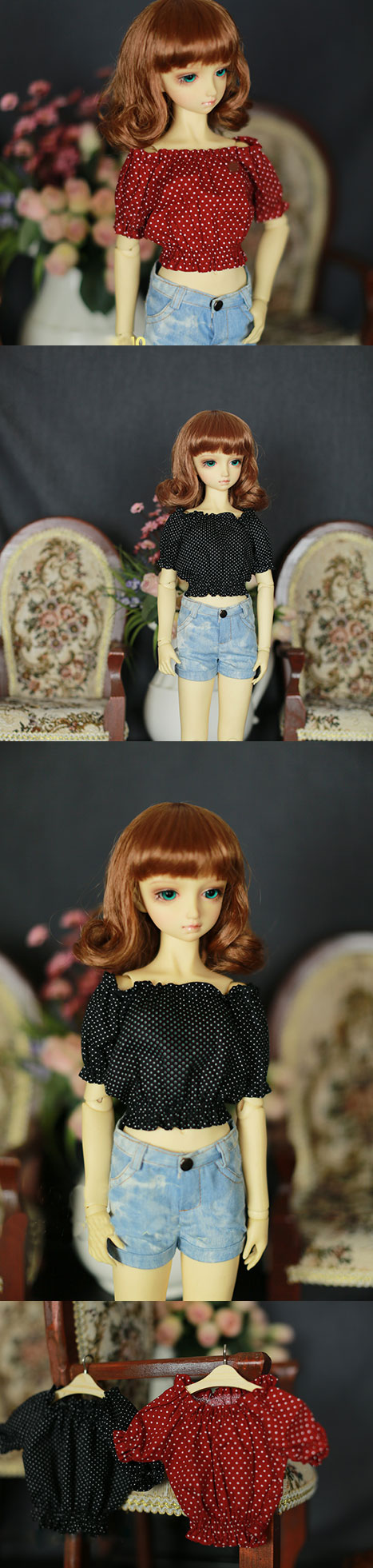 BJD Clothes Shirt Two-colors for SD/MSD Ball-jointed Doll