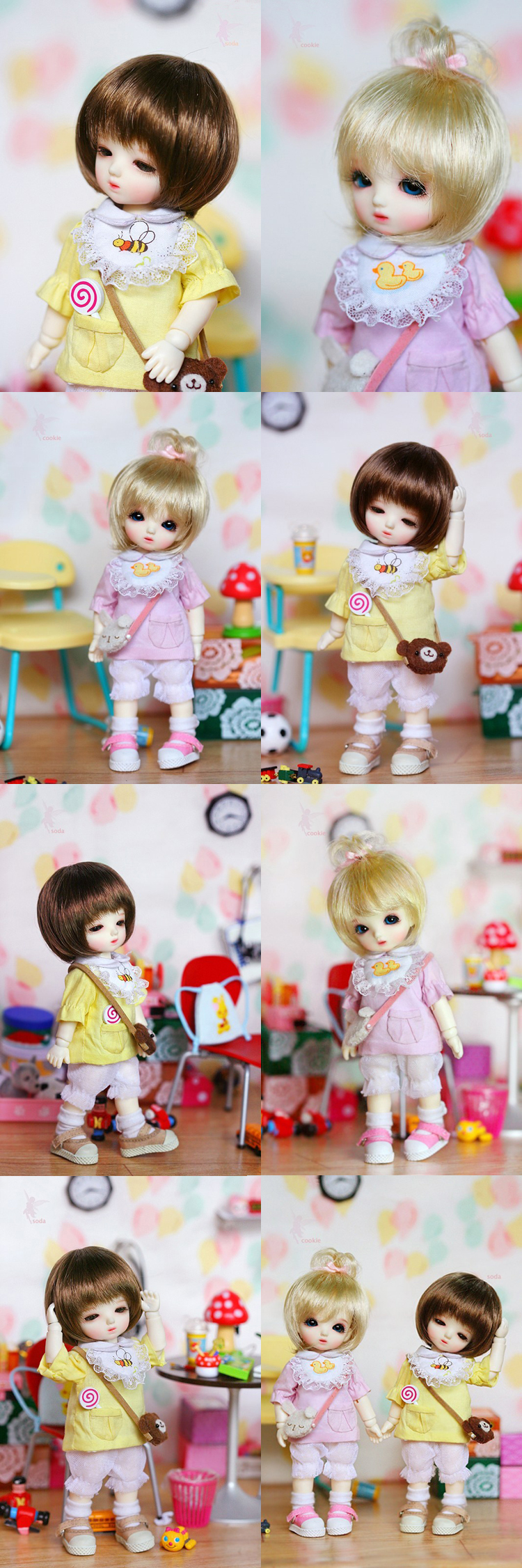 BJD cookie&soda 16cm Girl Ball-jointed Doll