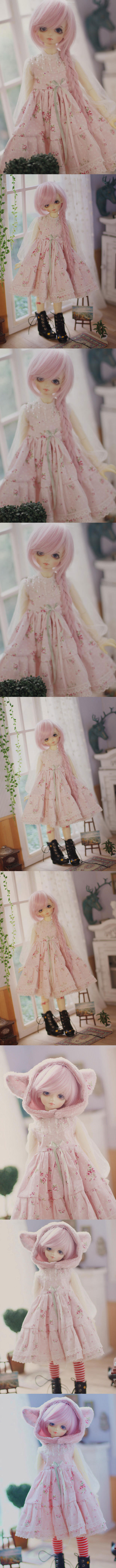ドール用衣装　1/2/SD/MSD/YSD/巨赤子サイズ人形用 衣装セット　ピンク色