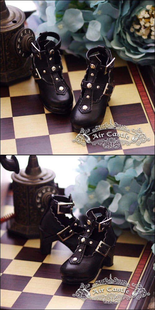 ドール靴 BJD用　SDサイズ人形用　ハイヒール　黒色